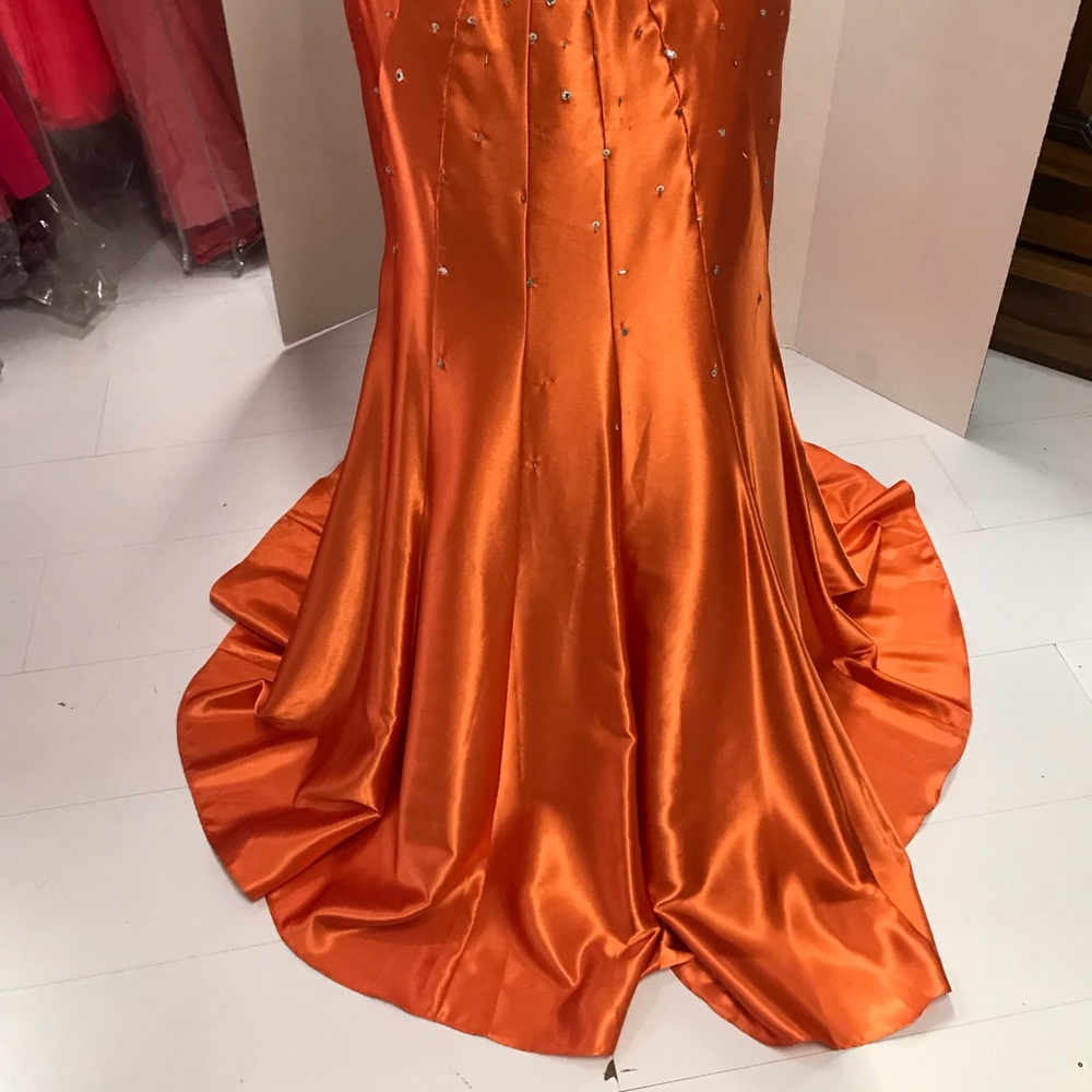 Homecoming dress Tony Bowls corset orange size 4 - Picture 4 of 8